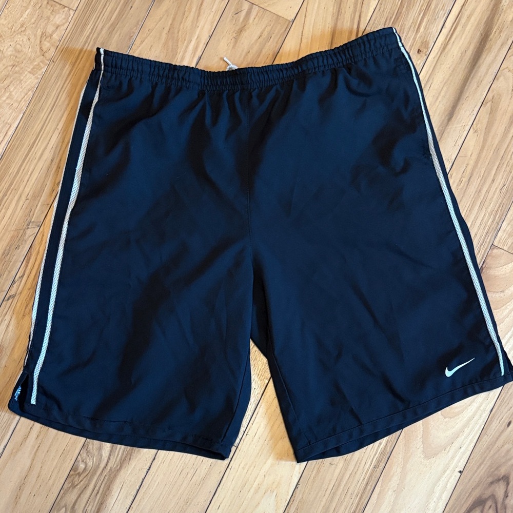 Nike Men's Black Trunks with White Trim